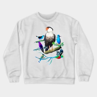 Caracara Tropical Exotic Birds Collection Crewneck Sweatshirt